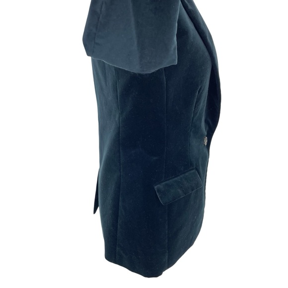 J. Crew Willa Stretch Velveteen Blazer 4 Blue - Picture 4 of 15